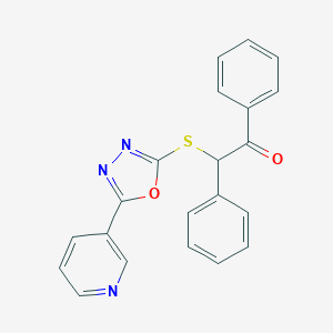 1,2-Diphenyl-2-{[5-(pyridin-3-yl)-1,3,4-oxadiazol-2-yl]sulfanyl}ethanone