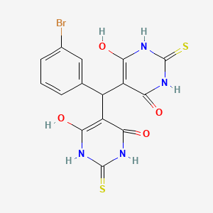 molecular formula C15H11BrN4O4S2 B5120050 5,5'-[(3-bromophenyl)methylene]bis(6-hydroxy-2-thioxo-2,3-dihydro-4(1H)-pyrimidinone) 