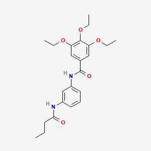 molecular formula C23H30N2O5 B5120054 N-[3-(butyrylamino)phenyl]-3,4,5-triethoxybenzamide 
