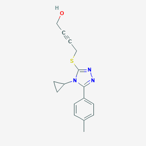 4-{[4-cyclopropyl-5-(4-methylphenyl)-4H-1,2,4-triazol-3-yl]sulfanyl}but-2-yn-1-ol