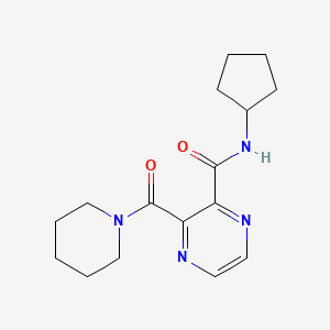 molecular formula C16H22N4O2 B5120060 N-cyclopentyl-3-(1-piperidinylcarbonyl)-2-pyrazinecarboxamide 