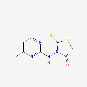 molecular formula C9H10N4OS2 B5120108 3-[(4,6-dimethyl-2-pyrimidinyl)amino]-2-thioxo-1,3-thiazolidin-4-one 