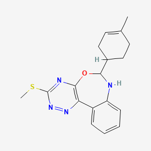 molecular formula C18H20N4OS B5120131 6-(4-methyl-3-cyclohexen-1-yl)-3-(methylthio)-6,7-dihydro[1,2,4]triazino[5,6-d][3,1]benzoxazepine 