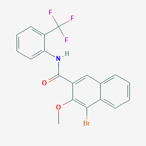 molecular formula C19H13BrF3NO2 B5120139 4-bromo-3-methoxy-N-[2-(trifluoromethyl)phenyl]-2-naphthamide 