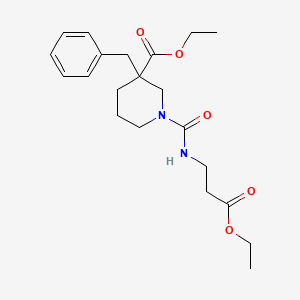 molecular formula C21H30N2O5 B5120189 ethyl 3-benzyl-1-{[(3-ethoxy-3-oxopropyl)amino]carbonyl}-3-piperidinecarboxylate 