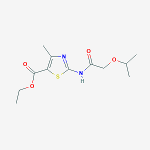 molecular formula C12H18N2O4S B5120197 ethyl 2-[(isopropoxyacetyl)amino]-4-methyl-1,3-thiazole-5-carboxylate 