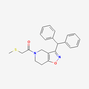 molecular formula C22H22N2O2S B5120202 3-(diphenylmethyl)-5-[(methylthio)acetyl]-4,5,6,7-tetrahydroisoxazolo[4,5-c]pyridine 