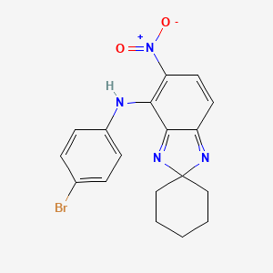 N-(4-bromophenyl)-5-nitrospiro[benzimidazole-2,1'-cyclohexan]-4-amine