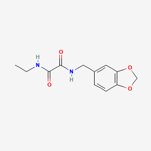 molecular formula C12H14N2O4 B5120243 N-(1,3-benzodioxol-5-ylmethyl)-N'-ethylethanediamide 