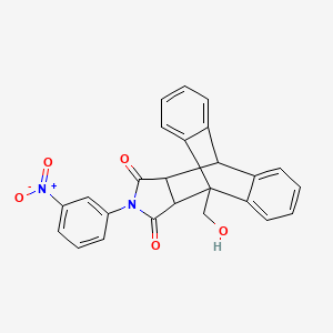 molecular formula C25H18N2O5 B5120258 1-(hydroxymethyl)-17-(3-nitrophenyl)-17-azapentacyclo[6.6.5.0~2,7~.0~9,14~.0~15,19~]nonadeca-2,4,6,9,11,13-hexaene-16,18-dione 