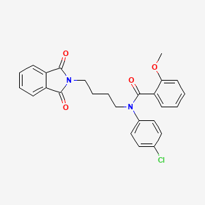 molecular formula C26H23ClN2O4 B5120262 N-(4-chlorophenyl)-N-[4-(1,3-dioxo-1,3-dihydro-2H-isoindol-2-yl)butyl]-2-methoxybenzamide 