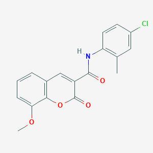 molecular formula C18H14ClNO4 B5120276 N-(4-chloro-2-methylphenyl)-8-methoxy-2-oxo-2H-chromene-3-carboxamide 