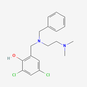 molecular formula C18H22Cl2N2O B5120291 2-({benzyl[2-(dimethylamino)ethyl]amino}methyl)-4,6-dichlorophenol 