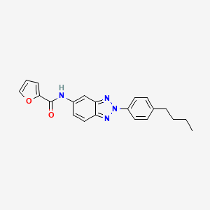 molecular formula C21H20N4O2 B5120292 N-[2-(4-butylphenyl)-2H-1,2,3-benzotriazol-5-yl]-2-furamide 
