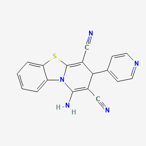 molecular formula C18H11N5S B5120334 1-amino-3-(4-pyridinyl)-3H-pyrido[2,1-b][1,3]benzothiazole-2,4-dicarbonitrile 