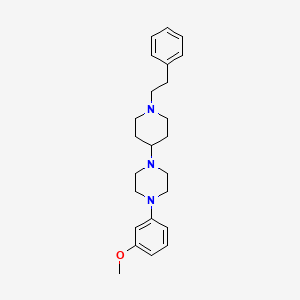 molecular formula C24H33N3O B5120335 1-(3-methoxyphenyl)-4-[1-(2-phenylethyl)-4-piperidinyl]piperazine 