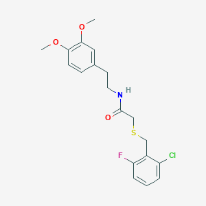 molecular formula C19H21ClFNO3S B5120361 2-[(2-chloro-6-fluorobenzyl)thio]-N-[2-(3,4-dimethoxyphenyl)ethyl]acetamide 