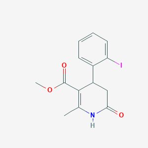 methyl 4-(2-iodophenyl)-2-methyl-6-oxo-1,4,5,6-tetrahydro-3-pyridinecarboxylate