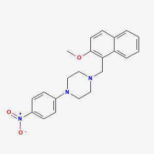 1-[(2-methoxy-1-naphthyl)methyl]-4-(4-nitrophenyl)piperazine