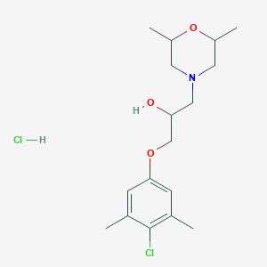 molecular formula C17H27Cl2NO3 B5120379 1-(4-chloro-3,5-dimethylphenoxy)-3-(2,6-dimethyl-4-morpholinyl)-2-propanol hydrochloride 
