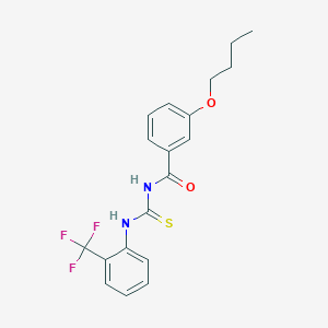 molecular formula C19H19F3N2O2S B5120395 3-butoxy-N-({[2-(trifluoromethyl)phenyl]amino}carbonothioyl)benzamide 
