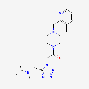 molecular formula C19H30N8O B5120437 N-methyl-N-{[1-(2-{4-[(3-methyl-2-pyridinyl)methyl]-1-piperazinyl}-2-oxoethyl)-1H-tetrazol-5-yl]methyl}-2-propanamine 