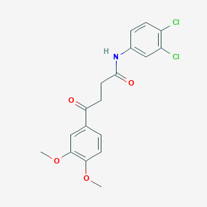 molecular formula C18H17Cl2NO4 B5120438 N-(3,4-dichlorophenyl)-4-(3,4-dimethoxyphenyl)-4-oxobutanamide 