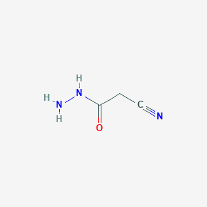 molecular formula C3H5N3O B512044 Cianoacetohidrazida CAS No. 140-87-4