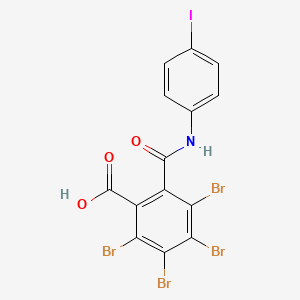 molecular formula C14H6Br4INO3 B5120441 2,3,4,5-tetrabromo-6-{[(4-iodophenyl)amino]carbonyl}benzoic acid 