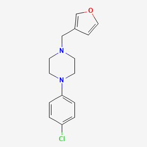 molecular formula C15H17ClN2O B5120450 1-(4-chlorophenyl)-4-(3-furylmethyl)piperazine 