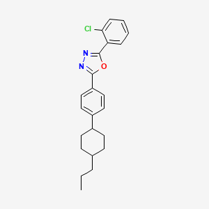 molecular formula C23H25ClN2O B5120462 2-(2-chlorophenyl)-5-[4-(4-propylcyclohexyl)phenyl]-1,3,4-oxadiazole 