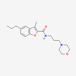 molecular formula C20H28N2O3 B5120476 3-methyl-N-[3-(4-morpholinyl)propyl]-5-propyl-1-benzofuran-2-carboxamide 