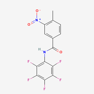 molecular formula C14H7F5N2O3 B5120556 4-methyl-3-nitro-N-(pentafluorophenyl)benzamide 