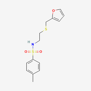 molecular formula C14H17NO3S2 B5120561 N-{2-[(2-furylmethyl)thio]ethyl}-4-methylbenzenesulfonamide 