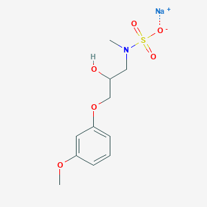 molecular formula C11H16NNaO6S B5120565 sodium [2-hydroxy-3-(3-methoxyphenoxy)propyl]methylsulfamate 