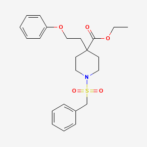 molecular formula C23H29NO5S B5120598 ethyl 1-(benzylsulfonyl)-4-(2-phenoxyethyl)-4-piperidinecarboxylate 