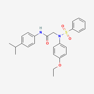 molecular formula C25H28N2O4S B5120609 N~2~-(4-ethoxyphenyl)-N~1~-(4-isopropylphenyl)-N~2~-(phenylsulfonyl)glycinamide 