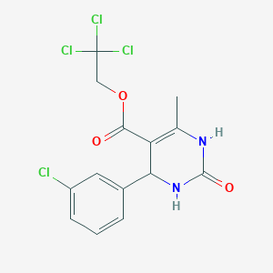 2,2,2-trichloroethyl 4-(3-chlorophenyl)-6-methyl-2-oxo-1,2,3,4-tetrahydro-5-pyrimidinecarboxylate
