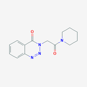 molecular formula C14H16N4O2 B5120618 3-[2-oxo-2-(1-piperidinyl)ethyl]-1,2,3-benzotriazin-4(3H)-one 