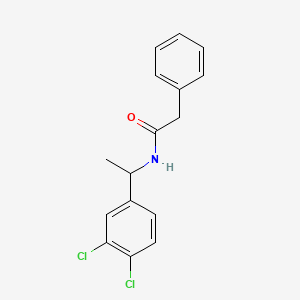 molecular formula C16H15Cl2NO B5120637 N-[1-(3,4-dichlorophenyl)ethyl]-2-phenylacetamide 