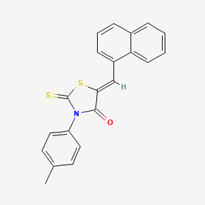 molecular formula C21H15NOS2 B5120656 3-(4-methylphenyl)-5-(1-naphthylmethylene)-2-thioxo-1,3-thiazolidin-4-one 