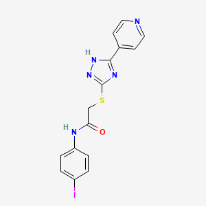 molecular formula C15H12IN5OS B5120664 N-(4-iodophenyl)-2-{[5-(4-pyridinyl)-4H-1,2,4-triazol-3-yl]thio}acetamide 