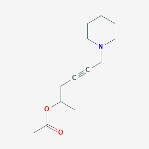 molecular formula C13H21NO2 B5120676 1-methyl-5-(1-piperidinyl)-3-pentyn-1-yl acetate 