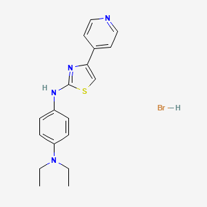 molecular formula C18H21BrN4S B5120680 N,N-diethyl-N'-[4-(4-pyridinyl)-1,3-thiazol-2-yl]-1,4-benzenediamine hydrobromide 