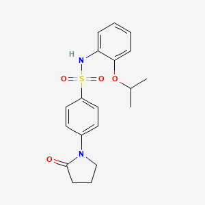 molecular formula C19H22N2O4S B5120689 N-(2-isopropoxyphenyl)-4-(2-oxo-1-pyrrolidinyl)benzenesulfonamide 