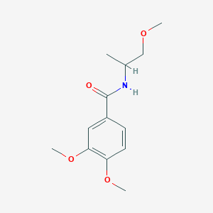 molecular formula C13H19NO4 B5120699 3,4-dimethoxy-N-(2-methoxy-1-methylethyl)benzamide 
