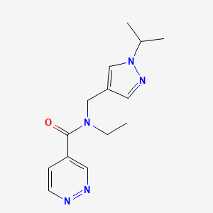 molecular formula C14H19N5O B5120729 N-ethyl-N-[(1-isopropyl-1H-pyrazol-4-yl)methyl]-4-pyridazinecarboxamide 