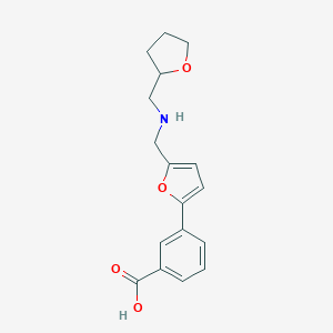 molecular formula C17H19NO4 B512074 3-(5-{[(Tetrahydro-2-furanylmethyl)amino]methyl}-2-furyl)benzoic acid CAS No. 932200-99-2