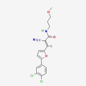 2-cyano-3-[5-(3,4-dichlorophenyl)-2-furyl]-N-(3-methoxypropyl)acrylamide