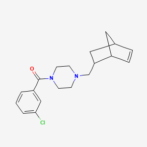 molecular formula C19H23ClN2O B5120762 1-(bicyclo[2.2.1]hept-5-en-2-ylmethyl)-4-(3-chlorobenzoyl)piperazine 